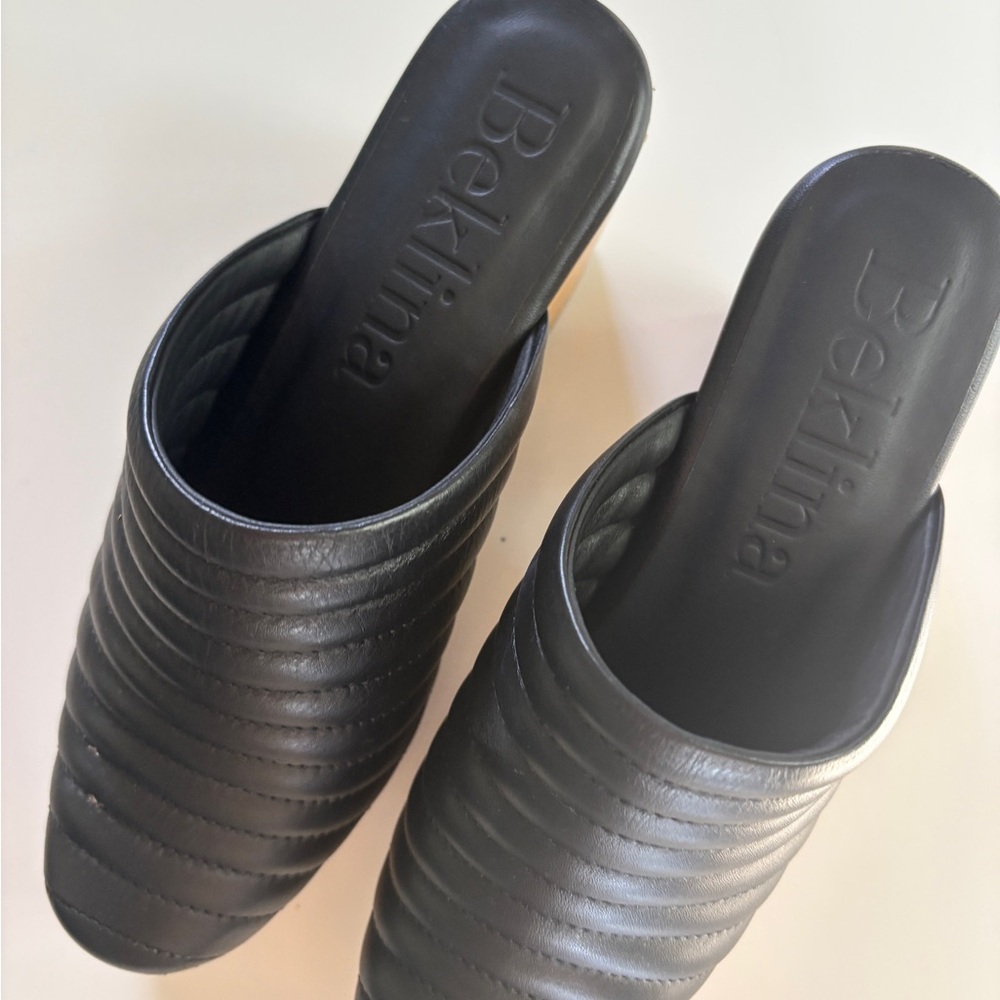 Belkina Ribbed Clog in Black - Picture 2 of 6